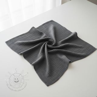 Double gauze/musselin dark grey