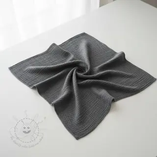 Double gauze/musselin dark grey