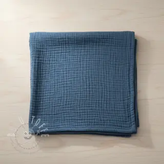 Double gauze/musselin indigo