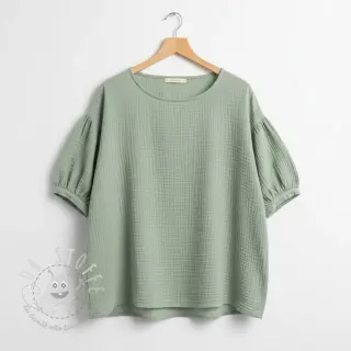 Double gauze/musselin dark mint