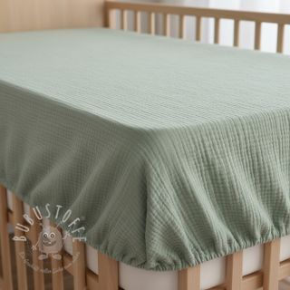 Double gauze/musselin dark mint