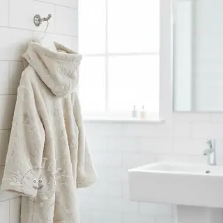 Fleece Paw prints ecru