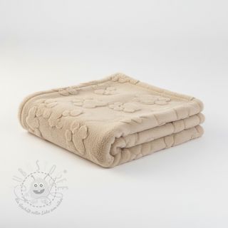 Fleece Paw prints beige