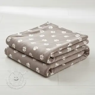 Wellness Fleece Dog paw beige