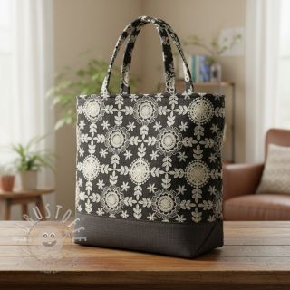 Baumwollstoff JEANS EMBROIDERY Niva design D