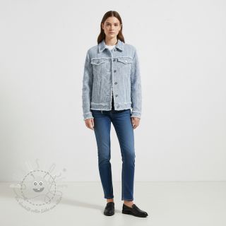 JEANS DENIM Ruffle stripes design A