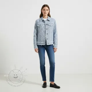 JEANS DENIM Ruffle stripes design A