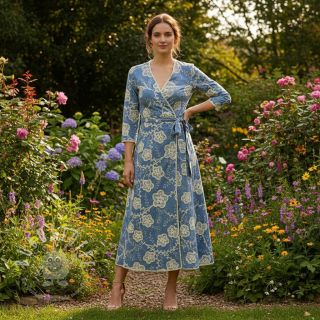 Baumwollstoff JEANS EMBROIDERY Flora design D