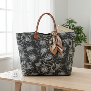 Baumwollstoff JEANS EMBROIDERY Lisa design C