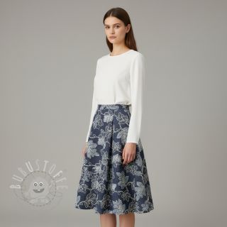 Baumwollstoff JEANS EMBROIDERY Lisa design B