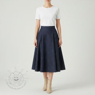 Baumwollstoff JEANS Glitter small dots