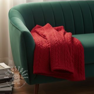 STRICKSTOFF jacquard Cably dark red