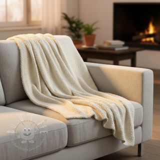 Strickstoff Paris bouclé ecru