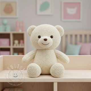 Strickstoff Paris bouclé ecru