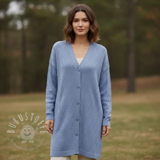 STRICKSTOFF jacquard Diamond baby blue