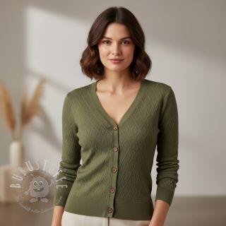 STRICKSTOFF jacquard Diamond army