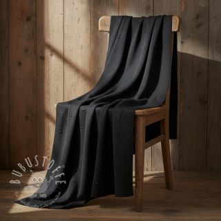 Strickstoff BIG KNIT DOT black