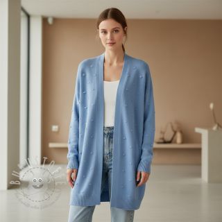 Strickstoff BIG KNIT DOT blue