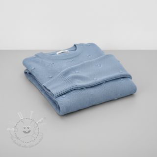 Strickstoff BIG KNIT DOT blue