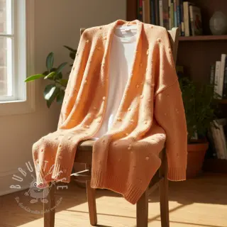 Strickstoff BIG KNIT DOT peach