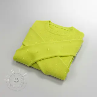 Strickstoff BIG KNIT DOT bright green