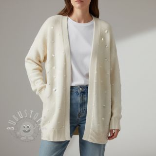 Strickstoff BIG KNIT DOT off white