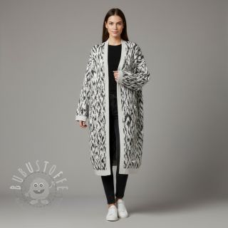 STRICKSTOFF jacquard Comfy Blurry Ikat grey