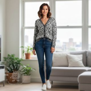 STRICKSTOFF jacquard Comfy Collage shapes grey