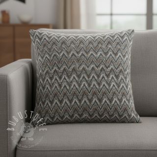 STRICKSTOFF jacquard Comfilia Zigzag wavy brown