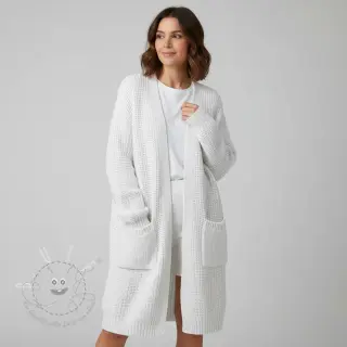 Strickstoff BIG KNIT white
