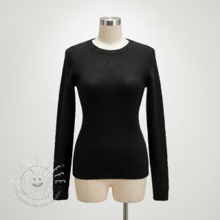 Strickstoff Paris bouclé black