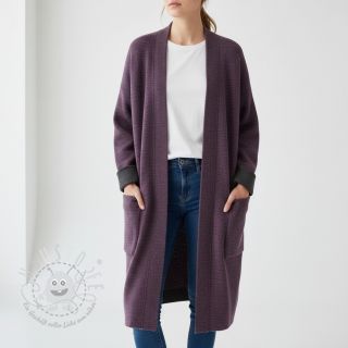 Mantelstoff DOUBLE FACE WITH JERSEY violet