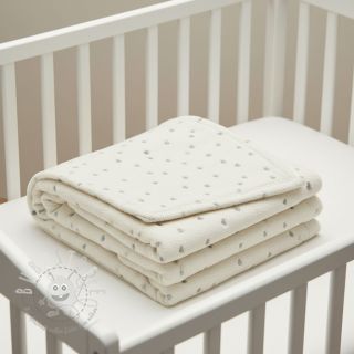 Mantelstoff TEDDY Tossed hearts silver