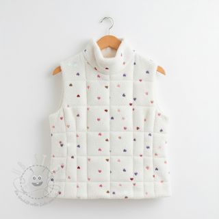 Mantelstoff TEDDY Tossed hearts multi