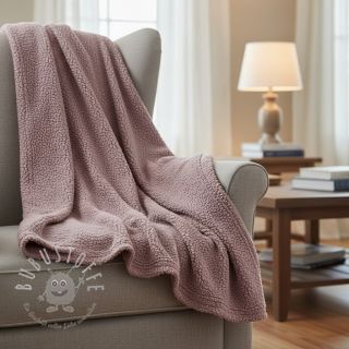 Mantelstoff TEDDY dark powder