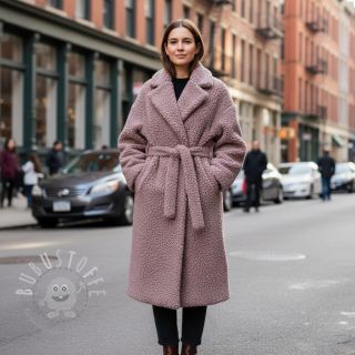 Mantelstoff TEDDY dark powder