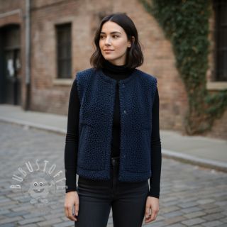 Mantelstoff TEDDY navy