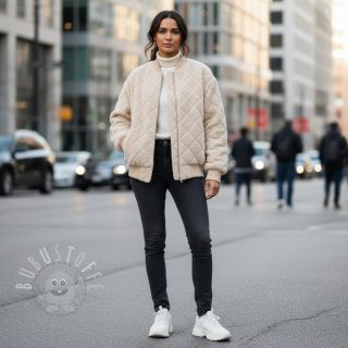 Mantelstoff TEDDY Diamond beige