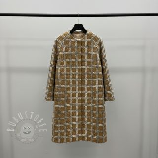 Mantelstoff Bouclé Squares design A