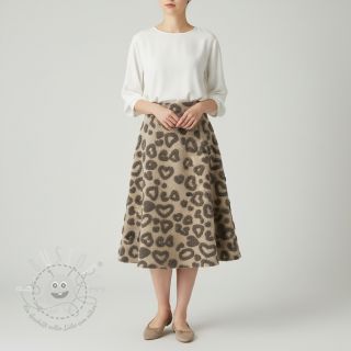 Mantelstoff TEDDY Hearts sand