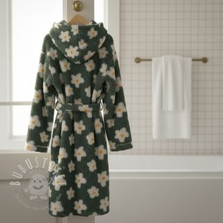 Mantelstoff TEDDY Daisy old green