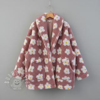 Mantelstoff TEDDY Daisy old pink