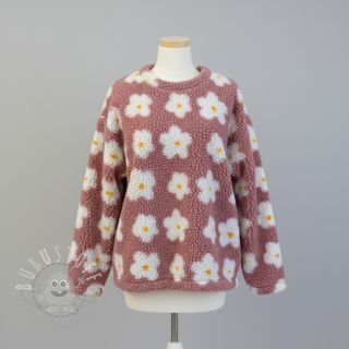 Mantelstoff TEDDY Daisy old pink