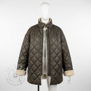 Mantelstoff Vintage Glammy Teddy Lammy grey