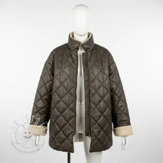 Mantelstoff Vintage Glammy Teddy Lammy grey