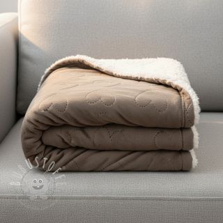 Nicky stoff TEDDY Hearts taupe