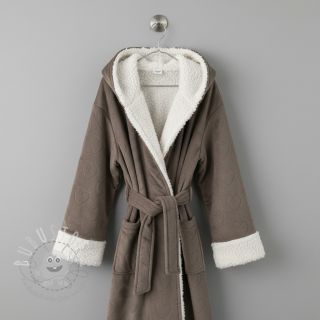 Nicky stoff TEDDY Hearts taupe