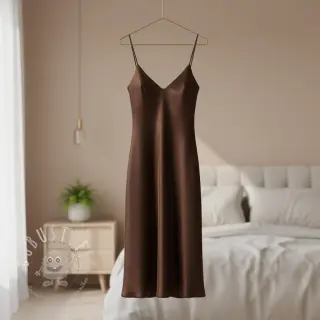 Satin SOIVÉ dark brown