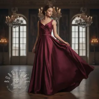 Satin SOIVÉ bordeaux