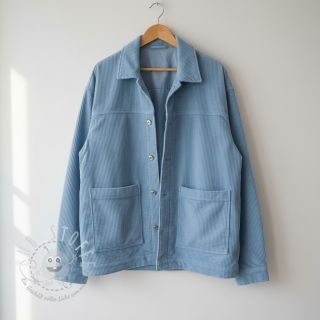 Cord 6W WASHED STRETCH light blue